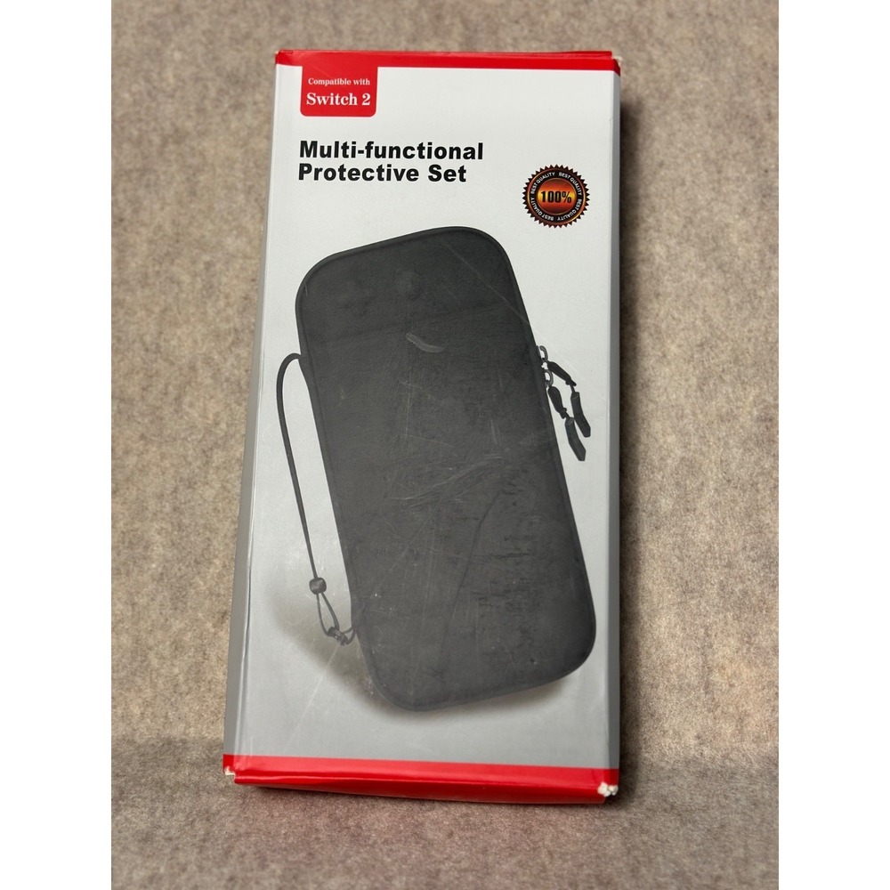 Nintendo Switch 2 Protective Set Carrying Case Screen Protector Clear Shell BLK